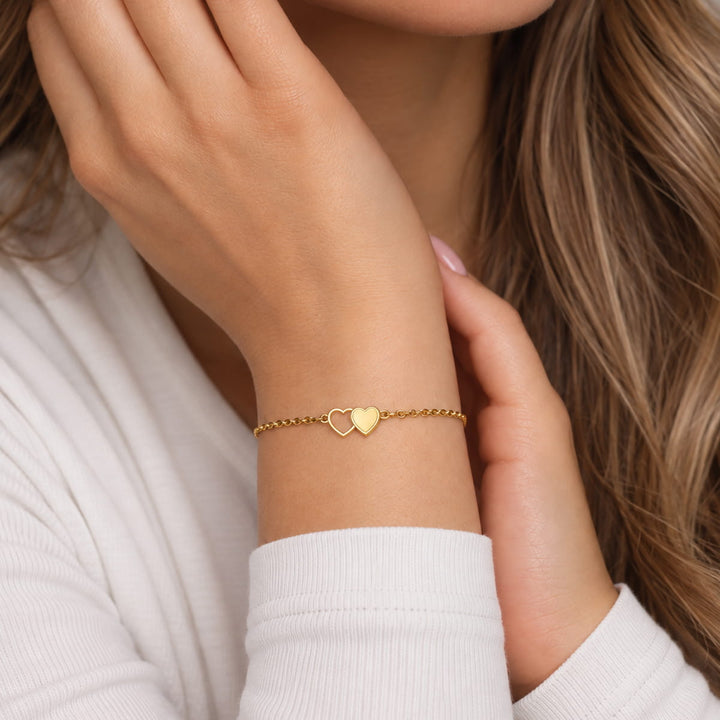 2 Sisters Armbänder Set | 18K vergoldet