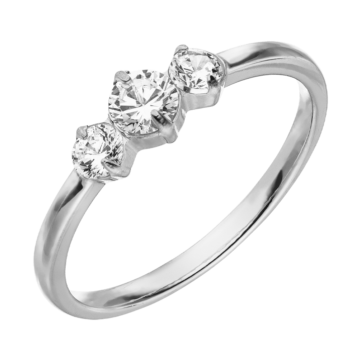 hochpolierter Ring Chirurgenstahl funkelnde Steinchen