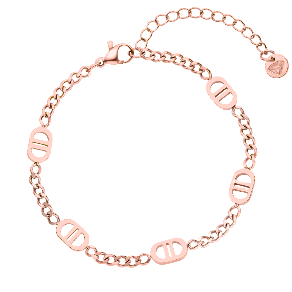 elegantes Armband Edelstahl Roségold wasserfest dezent