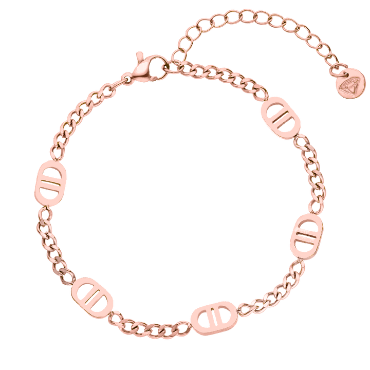 elegantes Armband Edelstahl Roségold wasserfest dezent