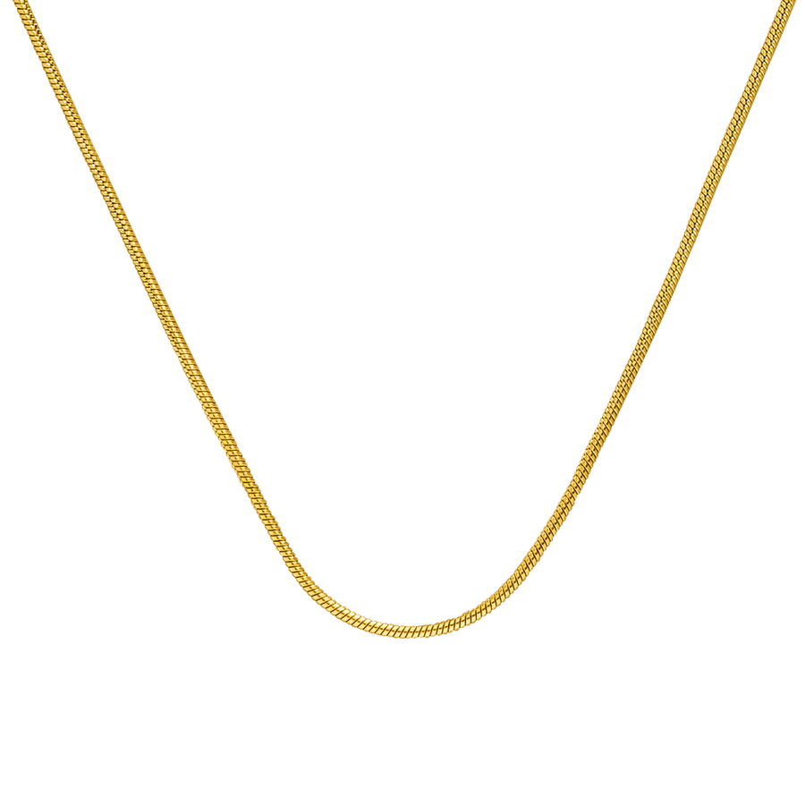 dünne Kette in Gold wasserfest Edelstahl 18K vergoldet