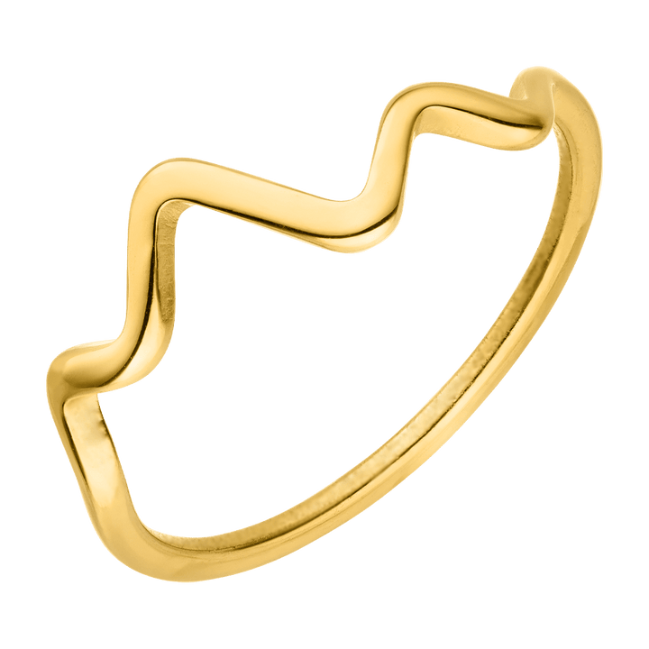 Eleganter Edelstahl Wellen Ring stylisches Design 