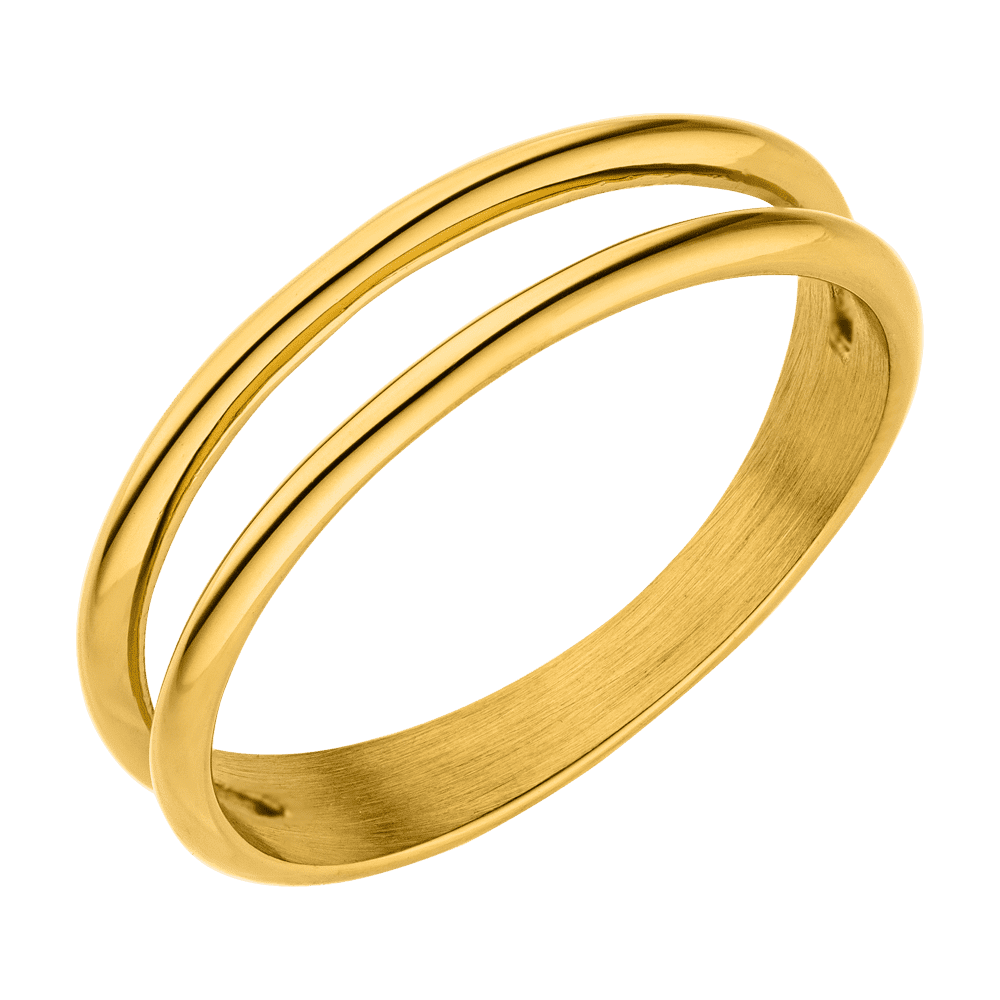 Doppelring wasserfest gold Damen zweifach