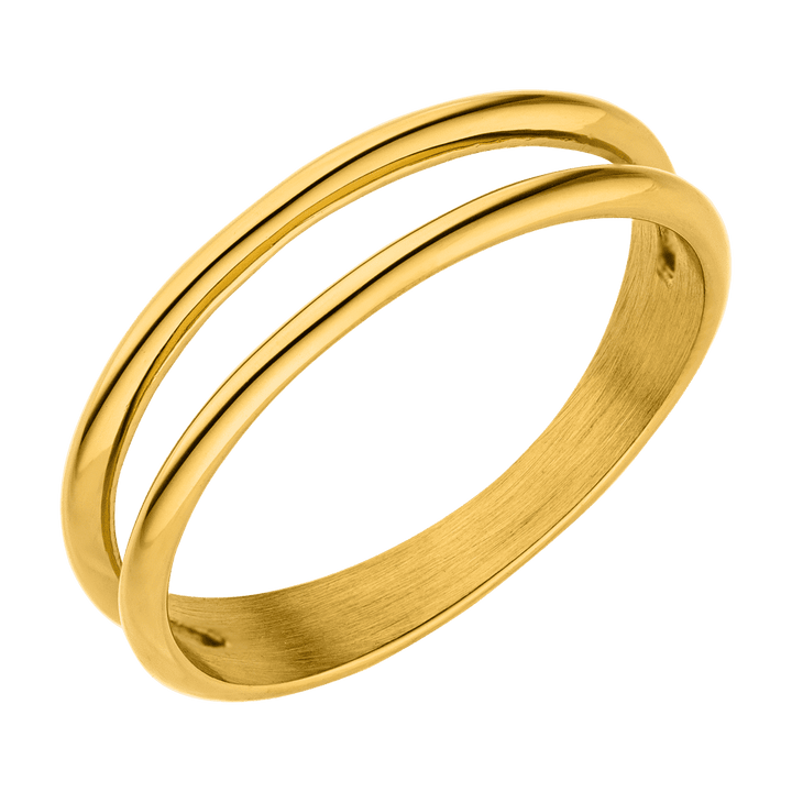 Doppelring wasserfest gold Damen zweifach