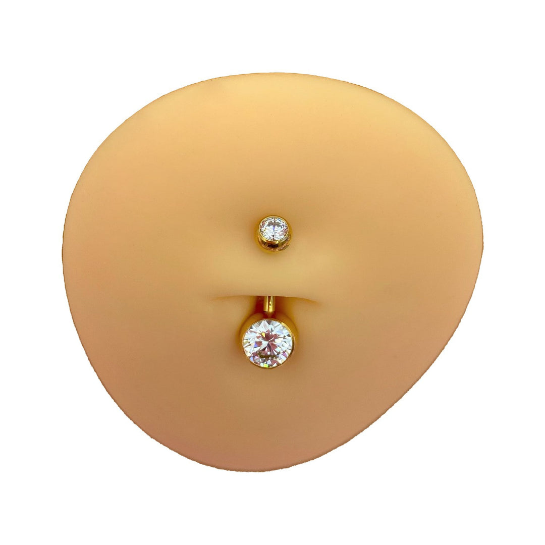 Wasserfestes Bauchnabelpiercing Titan 18K vergoldet