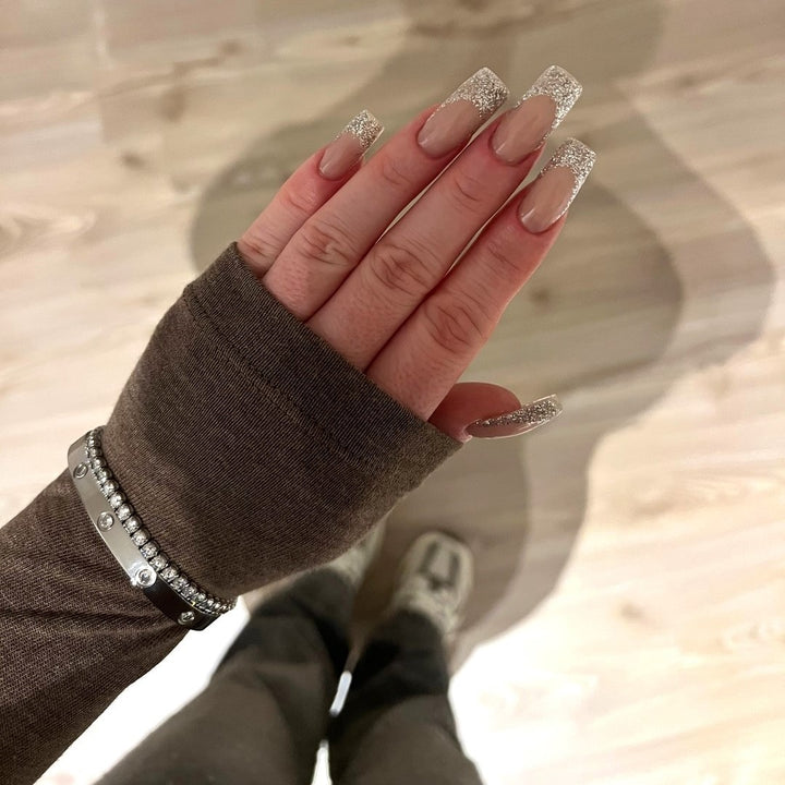 wasserfester Armreif Silber Edelstahl Zirkonia Steine