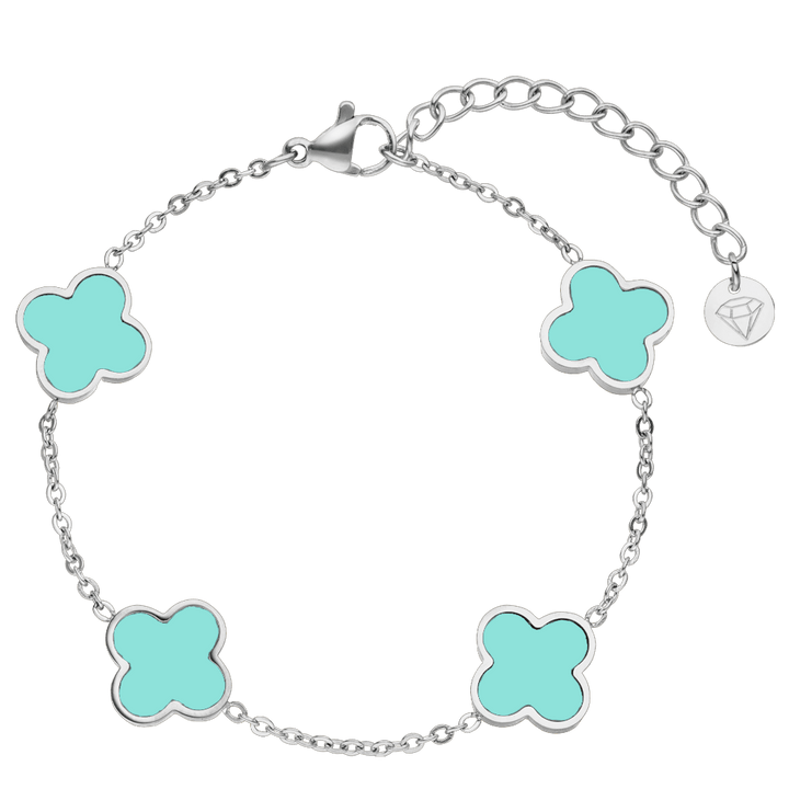 silbernes Kleeblatt Armband hohe Qualität hautfreundlich
