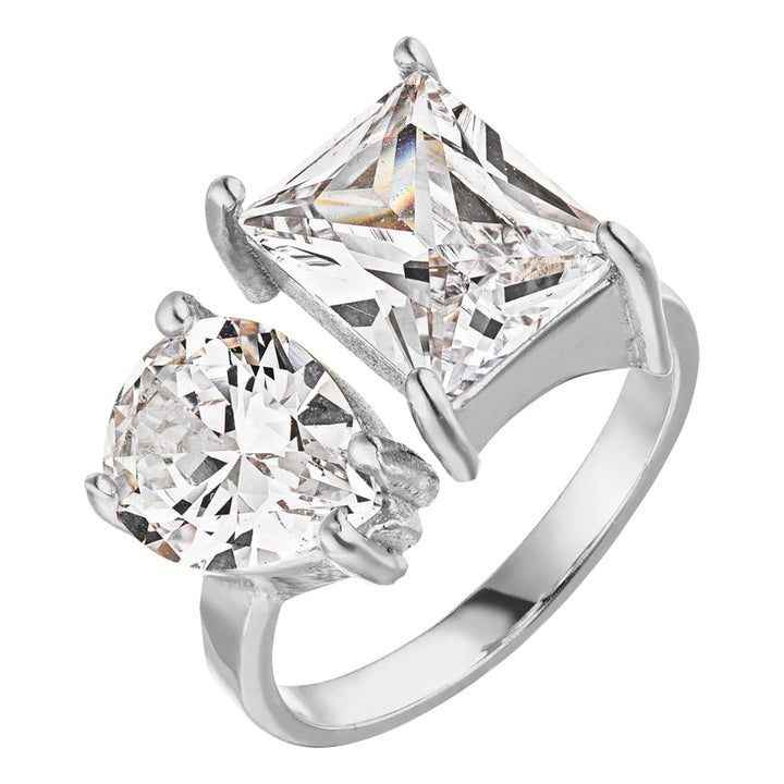 Kylie Ring Silber Zirkonia wasserfest verstellbar
