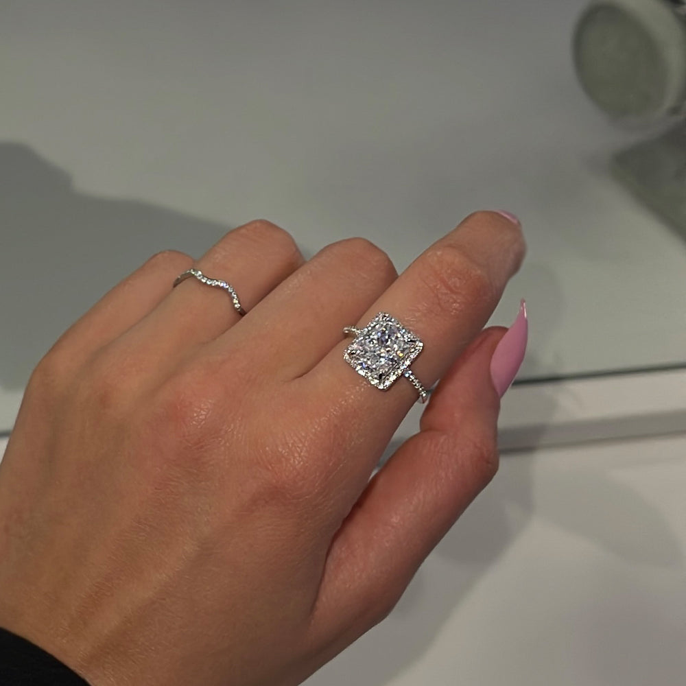 Statement Ring Sterling Silber 18K vergoldet Zirkonia