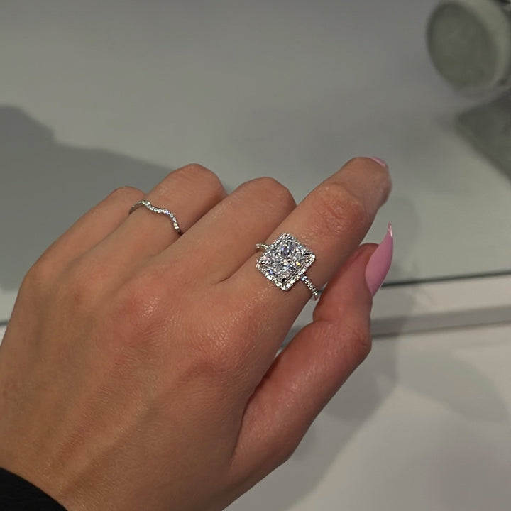 Statement Ring Sterling Silber 18K vergoldet Zirkonia