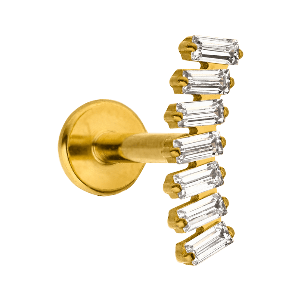 Bow Piercing 18K vergoldet Chirurgenstahl hautfreundlich 