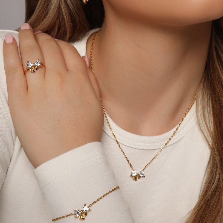 Schleifen Schmuck Set wasserfest