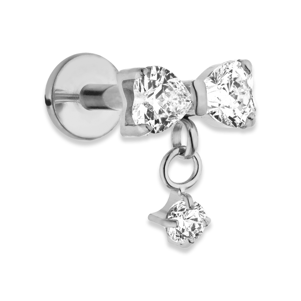 Piercing Helix Silber Titan hypoallergen Conch wasserfest Schleife