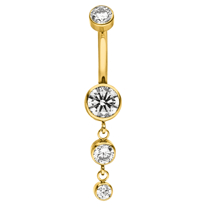 Titan Bauchnabel Piercing wasserfest Gold