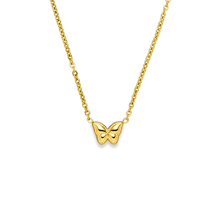 Schmetterling Halskette 18K vergoldet wasserfest Edelstahl