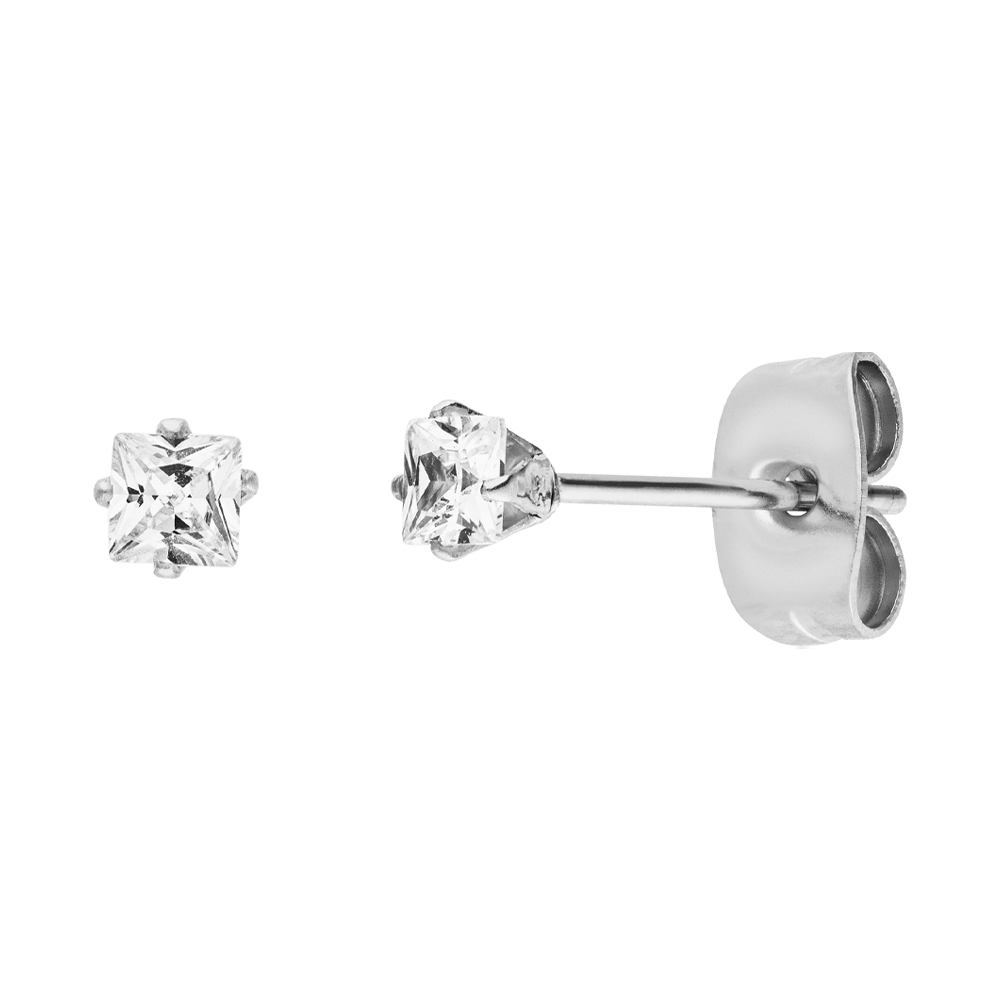 Mini Ohrstecker Silber Edelstahl wasserfest