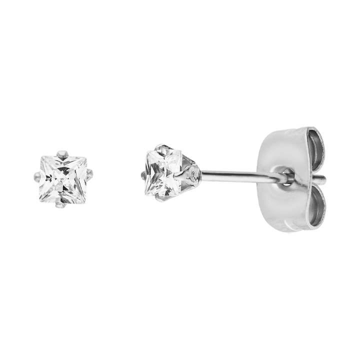 Mini Ohrstecker Silber Edelstahl wasserfest