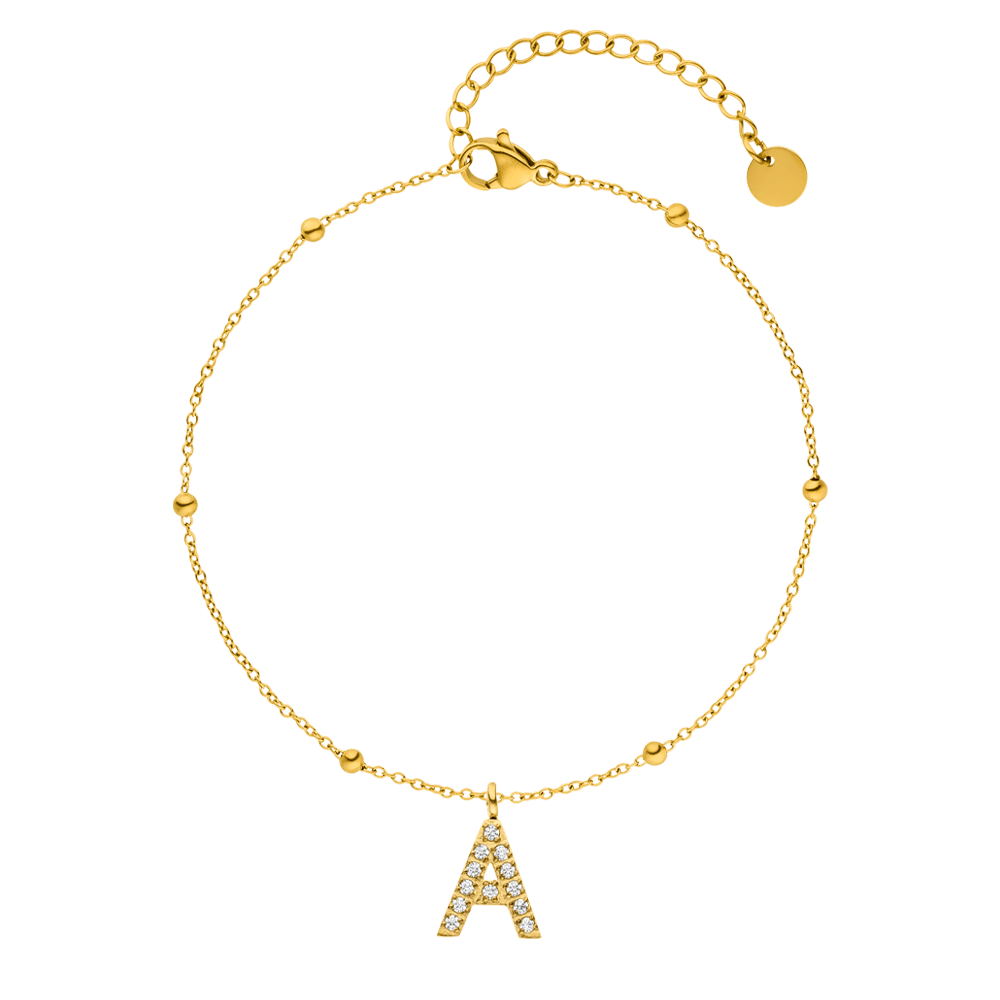 Letter Armband 18K vergoldet wasserfest