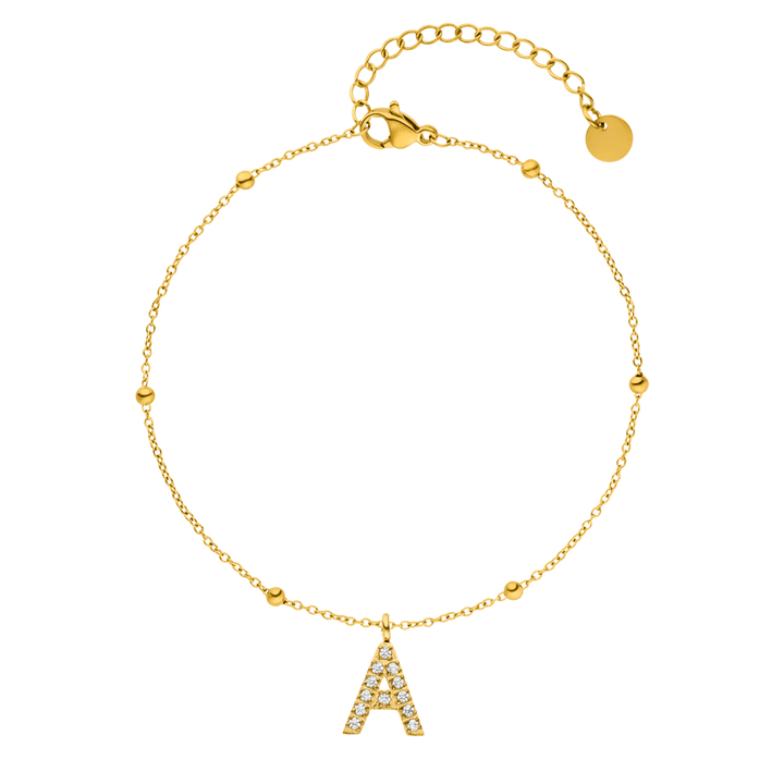 Letter Armband 18K vergoldet wasserfest
