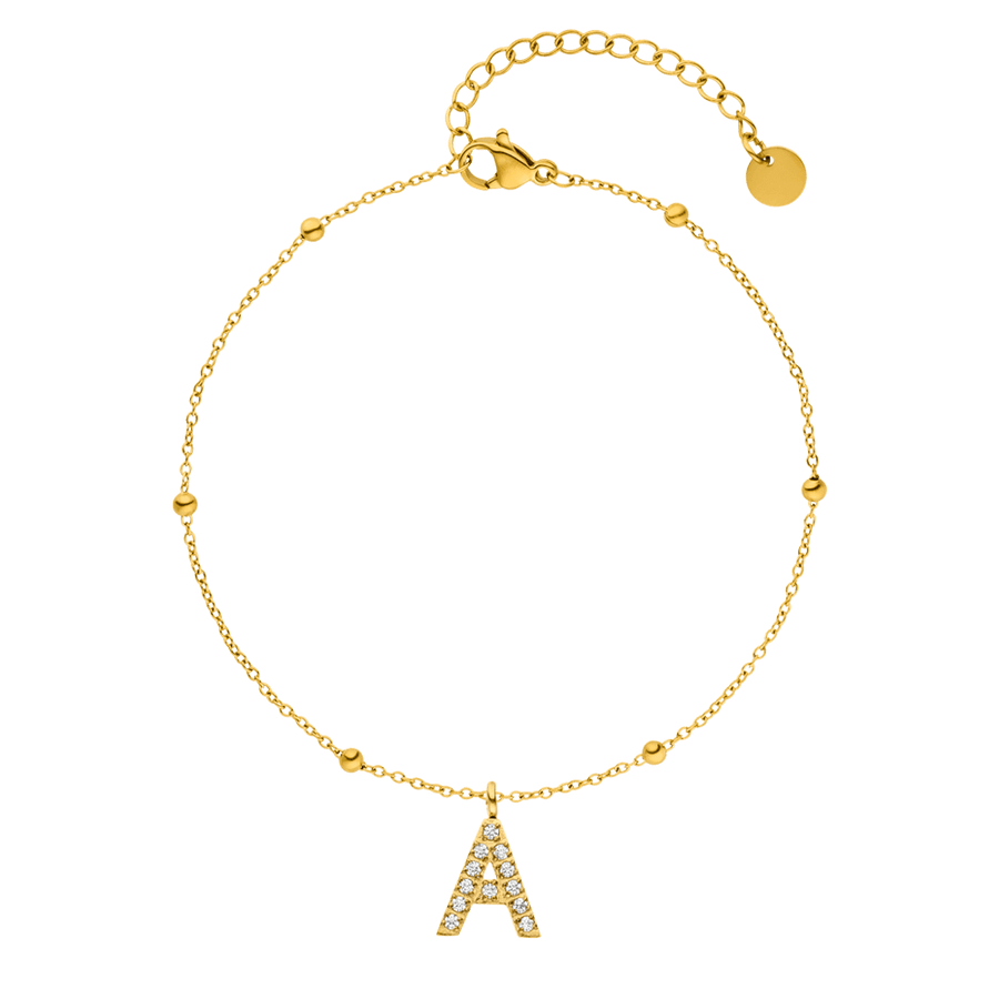 Letter Armband 18K vergoldet wasserfest