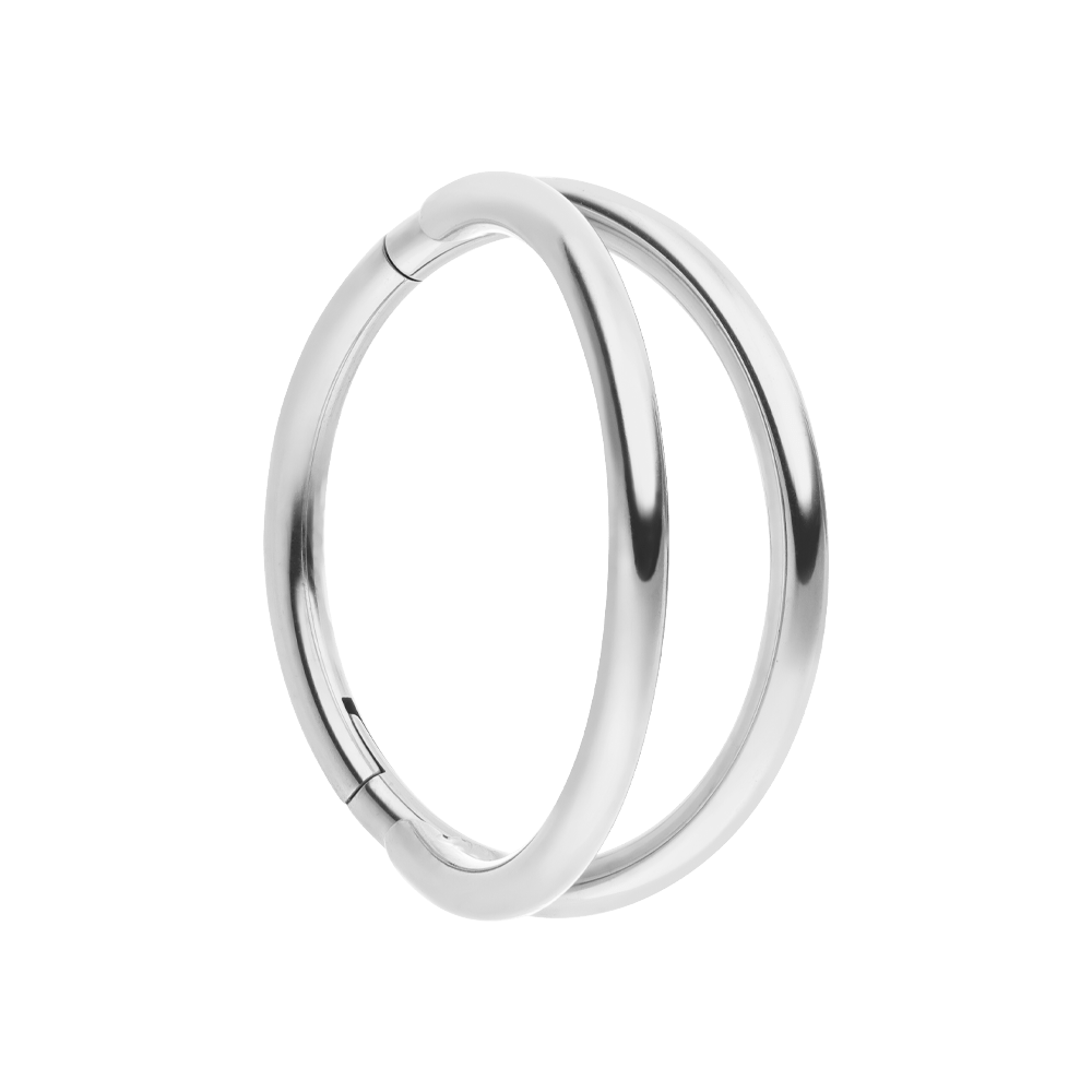 Titan Piercing Silber Clicker Doppelpiercing Segmentring