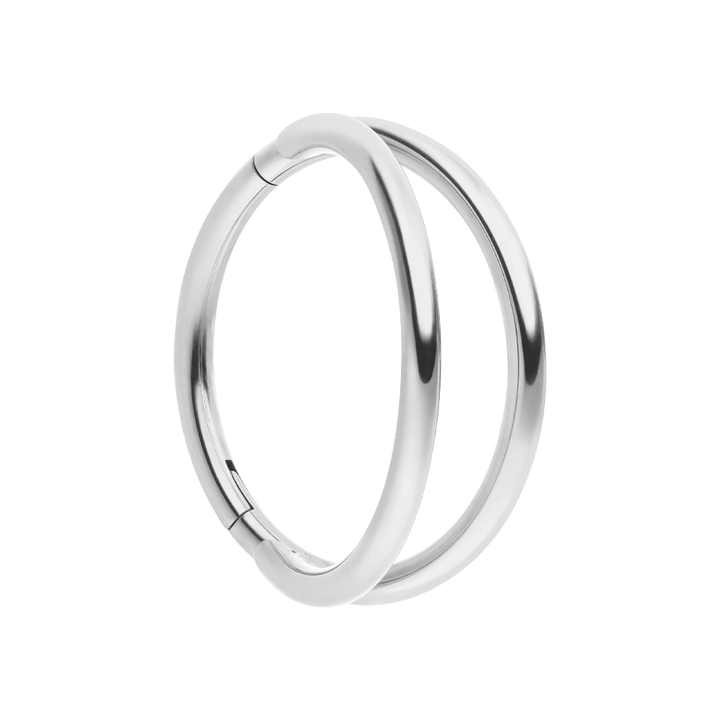 Titan Piercing Silber Clicker Doppelpiercing Segmentring