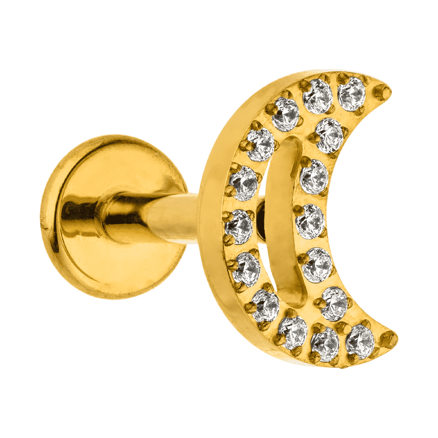 Helix piercing Titan vergoldet Mond mit Zirkonia wasserfest