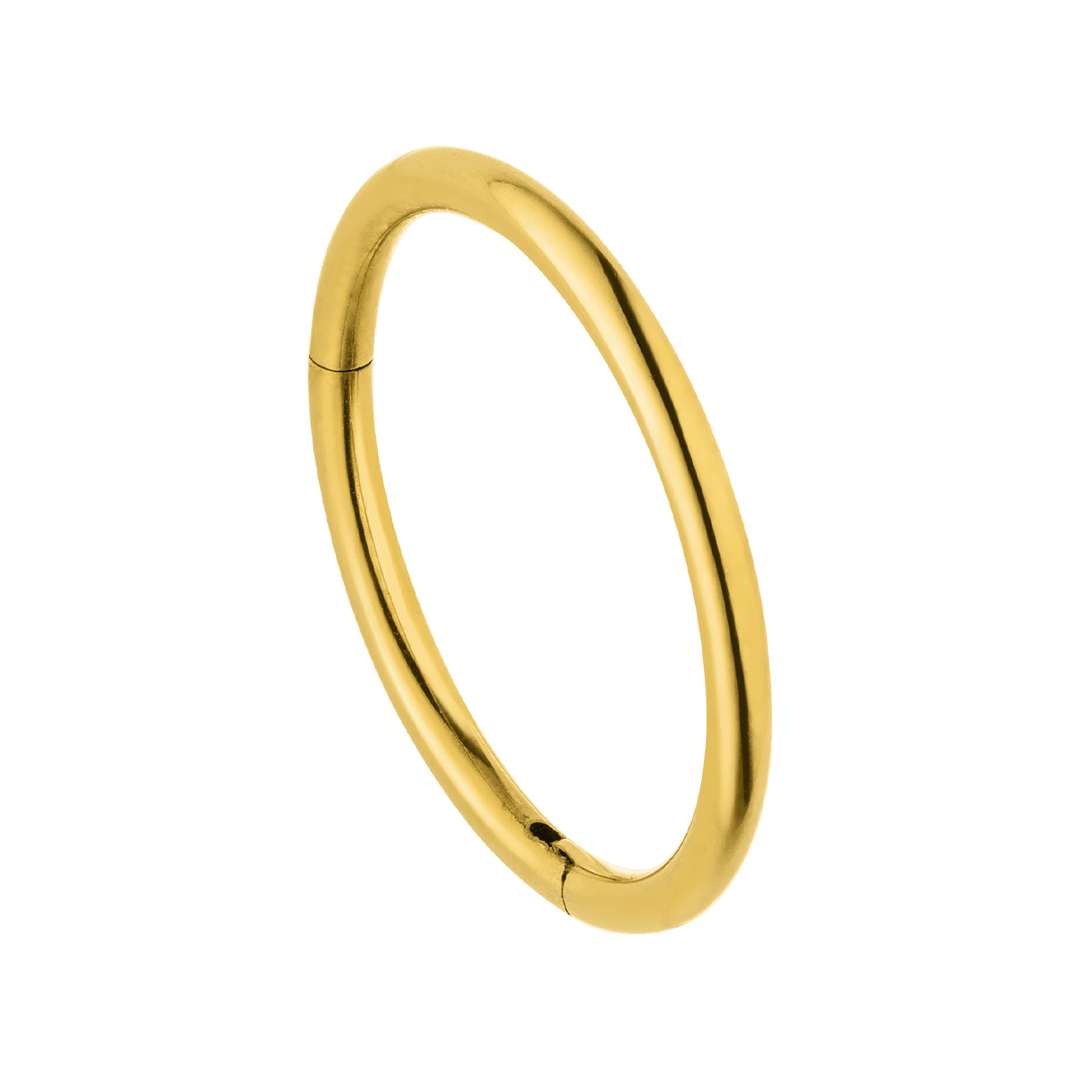 Conch Clicker Ring Piercing Titan vergoldet
