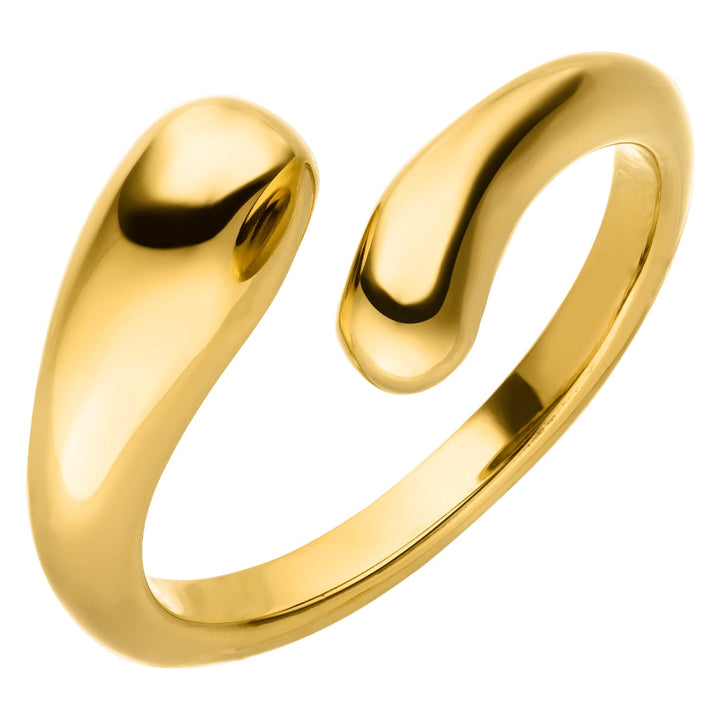 Edelstahl Ring 18K vergoldet wasserfest schlicht dezent