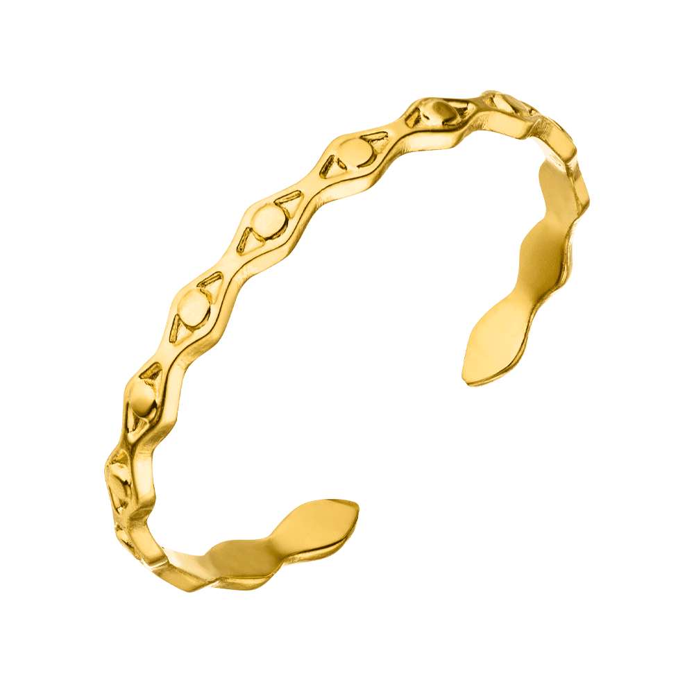 Größenverstellbarer Ring wasserfest 18K vergoldet