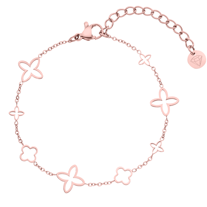 Clover Armband Roségold wasserfest Kleeblätter Edelstahl