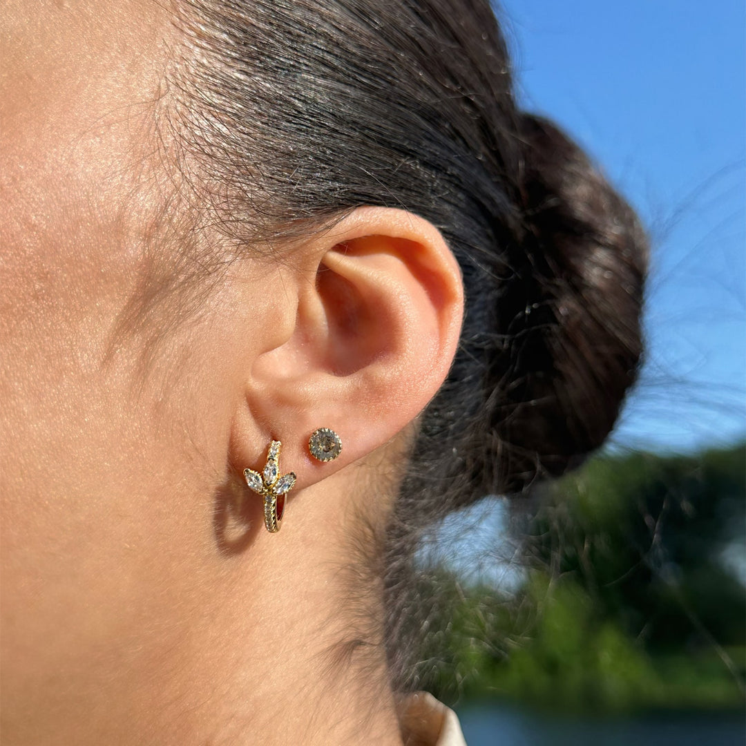 Lotus Ohrringe Echtsilber 18K vergoldet Sterling Silber