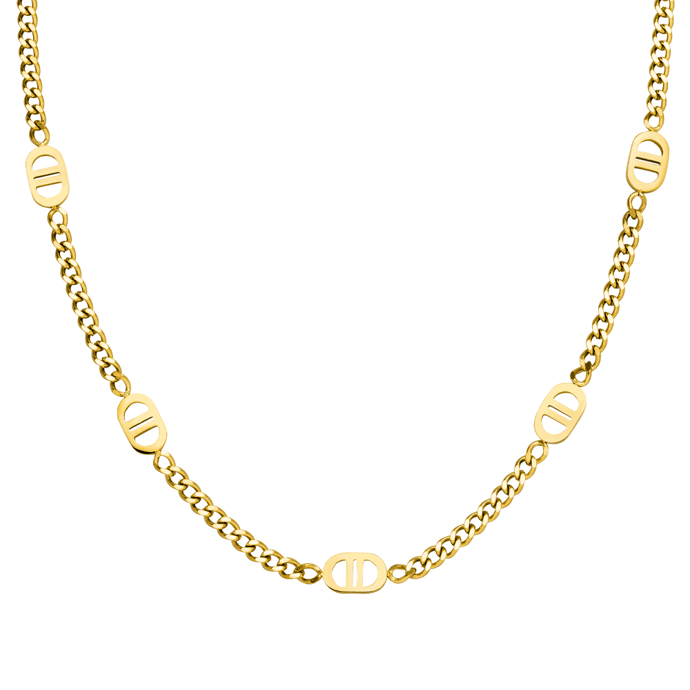Gourmet Kette wasserfest 18K vergoldet elegant Damen