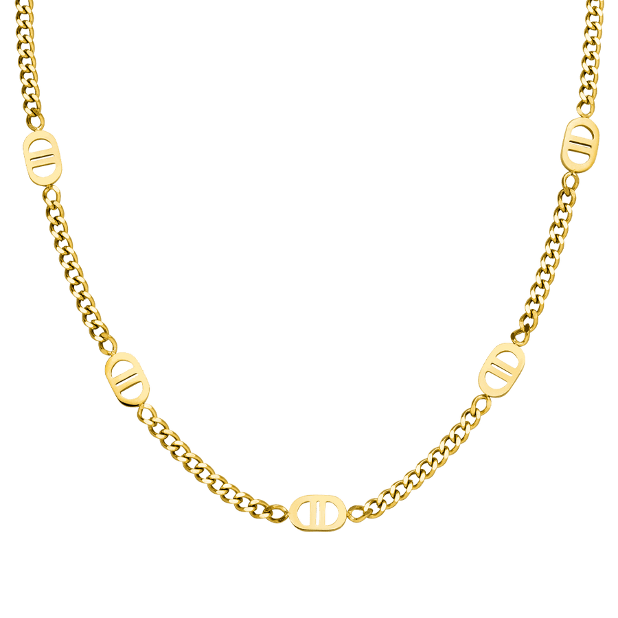 Gourmet Kette wasserfest 18K vergoldet elegant Damen