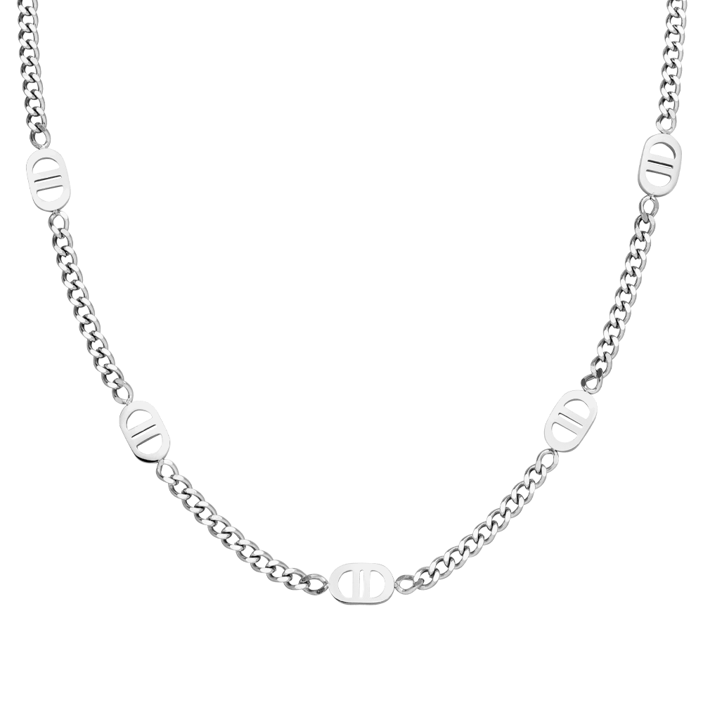 wasserfeste Kette Gourmet Silber Edelstahl Damen