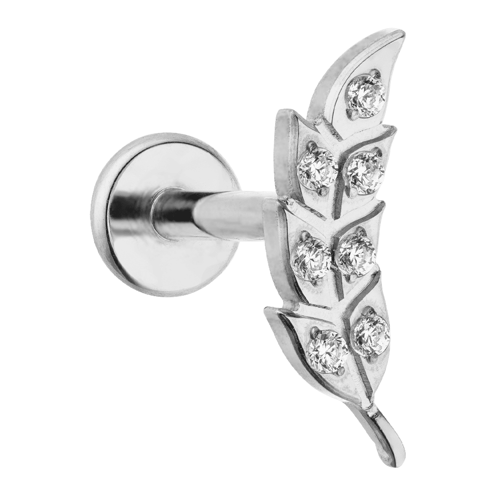 Ohrpiercing Silber Titan Glitzer Steine wasserfest hypollergen