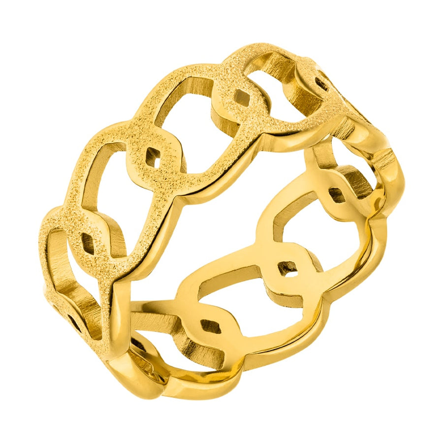 Ring frosted Oberfläche gold glieder