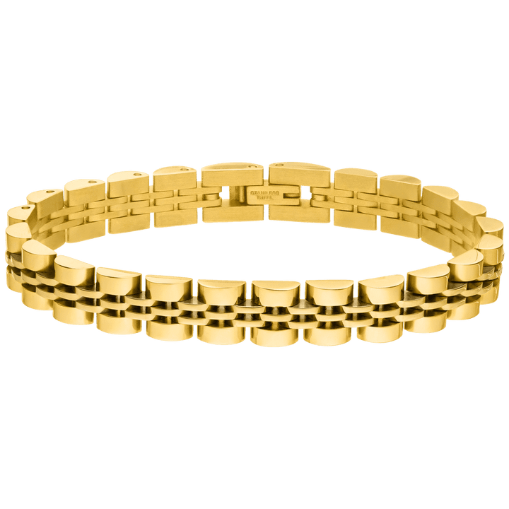 Elegantes Armband 18K vergoldet Edelstahl wasserfest Gliederarmband
