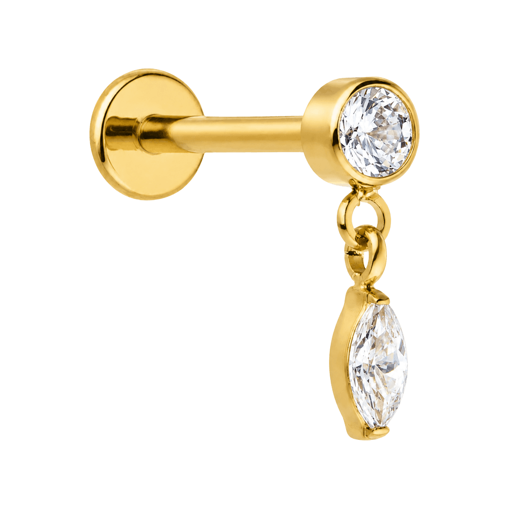 Helix Piercing Titan Glitzer Steine wasserfest Anhänger
