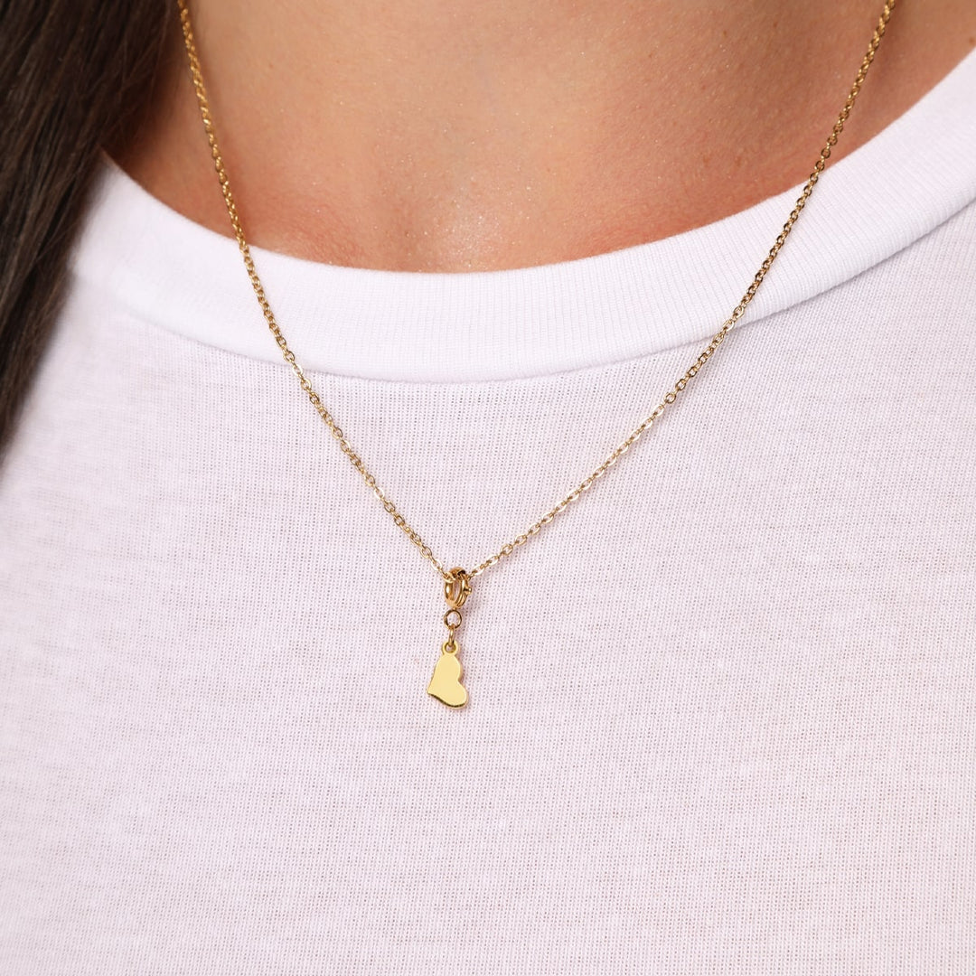 Herzchen Charm für Ketten Armbänder Anhänger 18K vergoldet