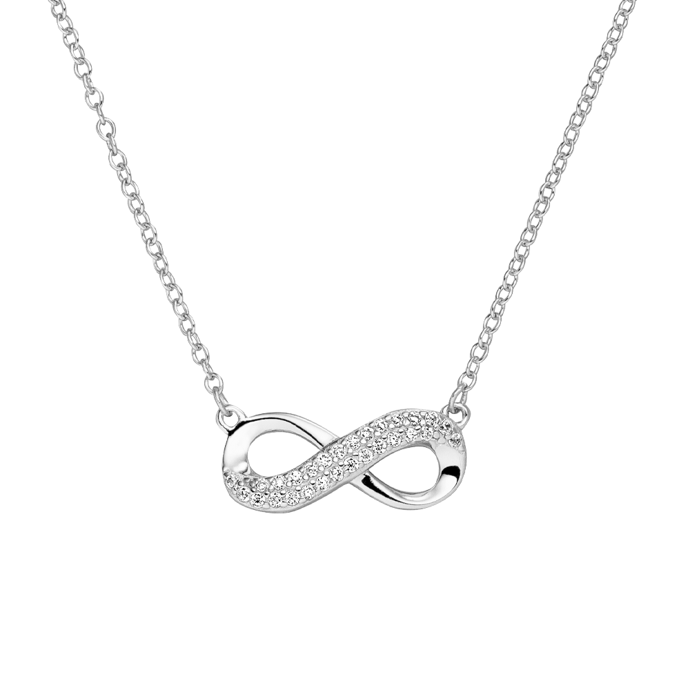Infinity Kette Sterling Silber 925er rhodiniert