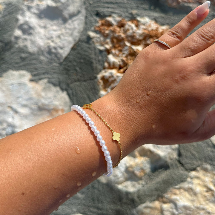 klassisches Perlenarmband für Damen wasserfest