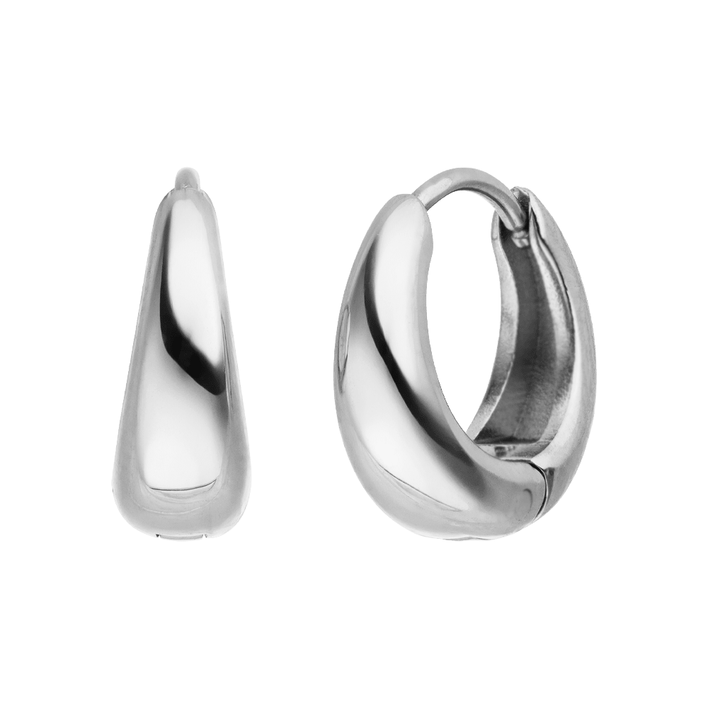 elegante Ohrringe Silber Chirurgenstahl wasserfeste Huggies