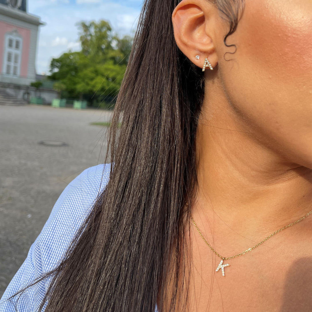 Buchstaben Schmuck personalisiert Edelstahl wasserfest
