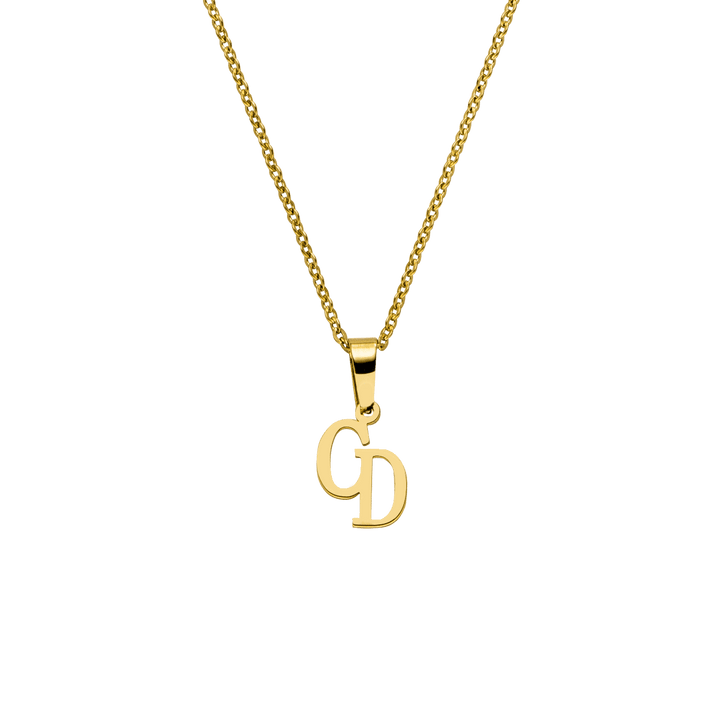Personalisierte Kette mit 2 Initialen Anfangsbuchstaben individuell