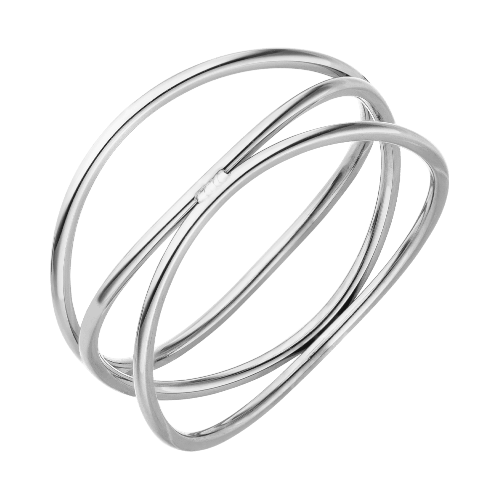 wasserfester Ring mehrfach Silber Edelstahl schlicht