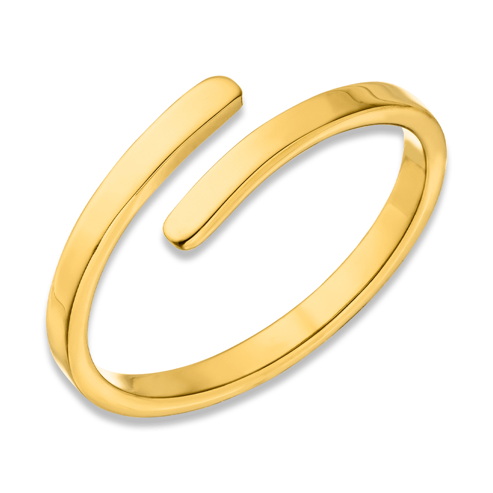wasserfester Ring schlicht 18K vergoldet Damen Edelstahl