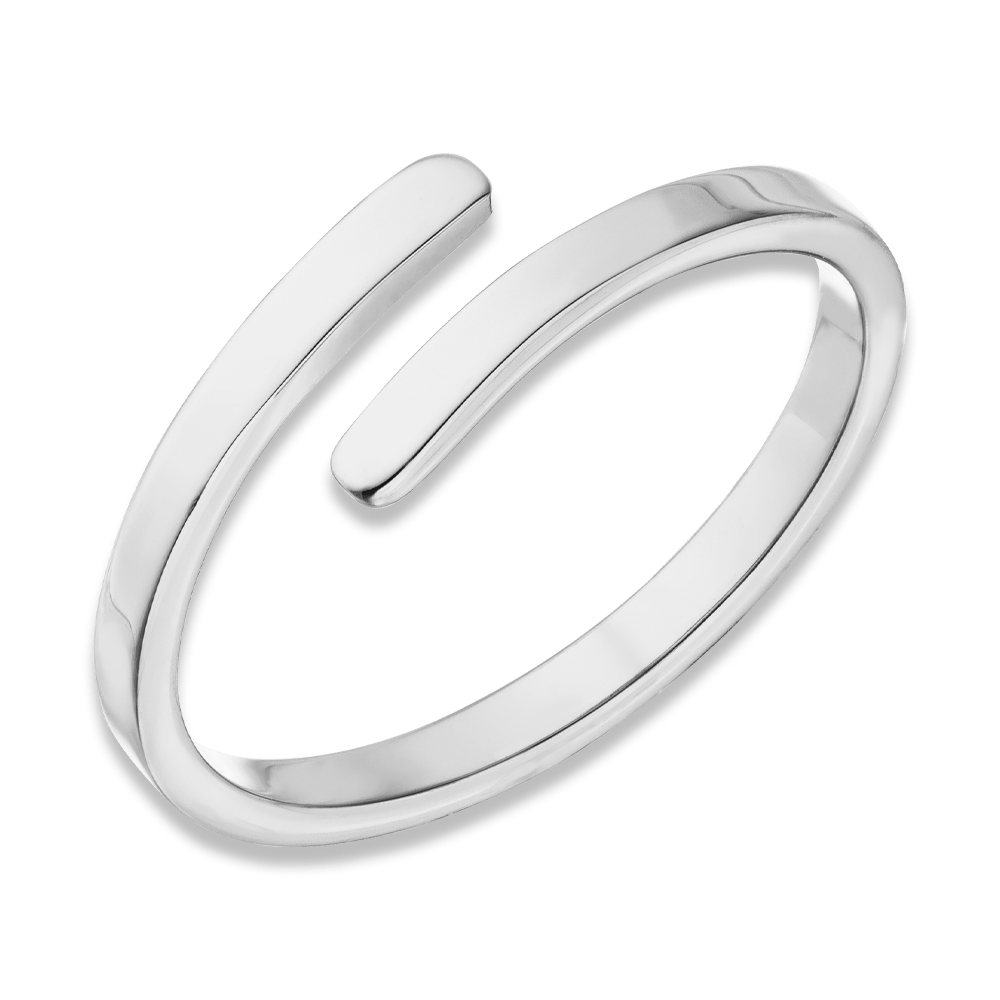 Eleganter Ring Silber wasserfest Edelstahl Frauen