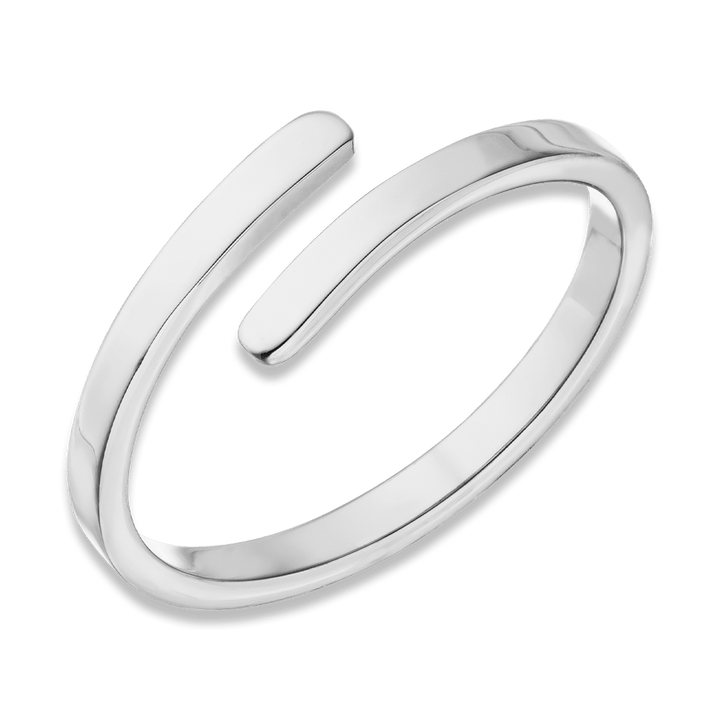 Eleganter Ring Silber wasserfest Edelstahl Frauen