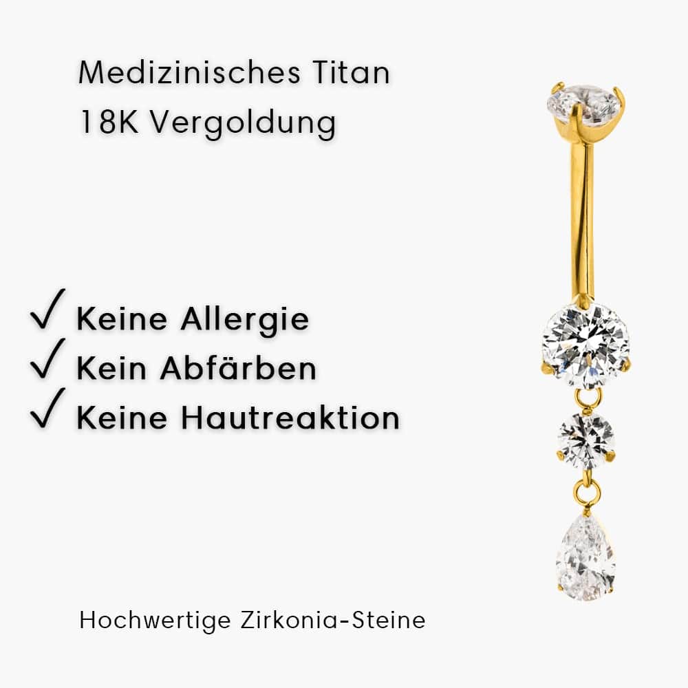 Bauchnabelpiercing Titan medizinisch wasserfest hypoallergen